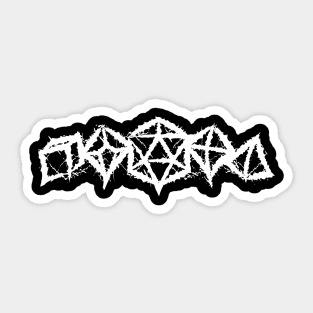 Heavy Metal DnD Dice Logo Sticker